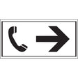Hinweisschilder - Richtung zum Telefon
