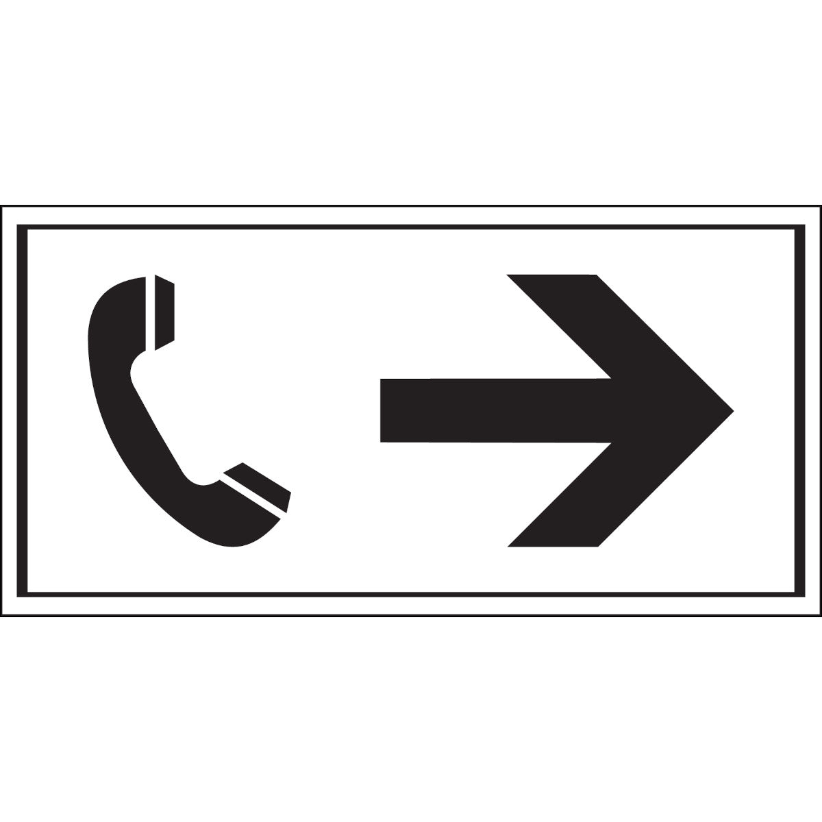 Hinweisschilder - Richtung zum Telefon
