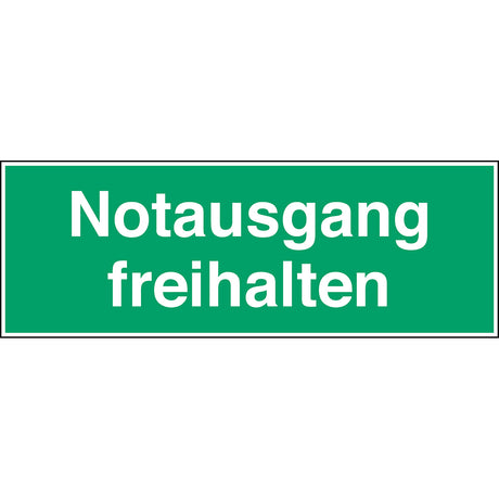 Fluchtwegkennzeichnung - Notausgang freihalten