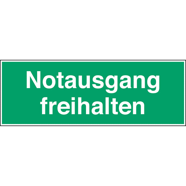 Fluchtwegkennzeichnung - Notausgang freihalten
