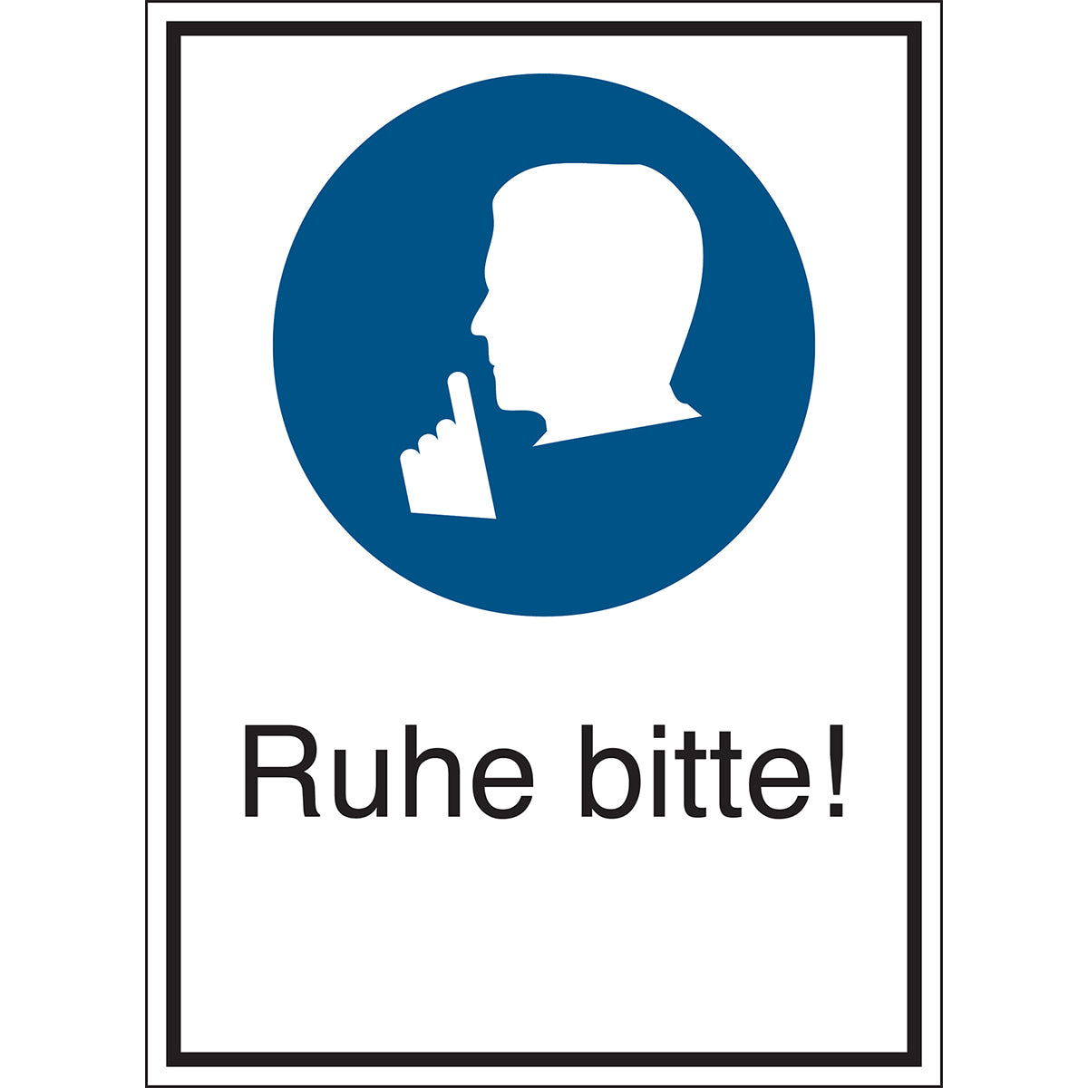 Mandatory signs - Quiet please!