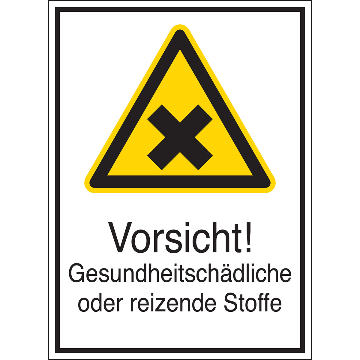 Panneaux d'avertissement - Attention ! Substances nocives ou irritantes