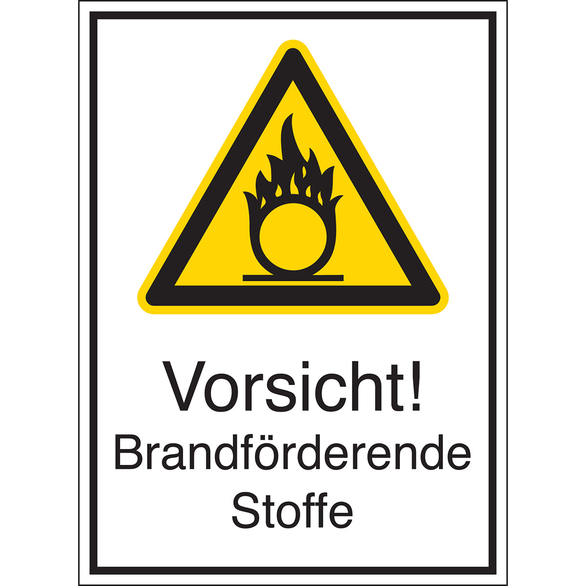 Panneaux d'avertissement - Attention ! Substances oxydantes