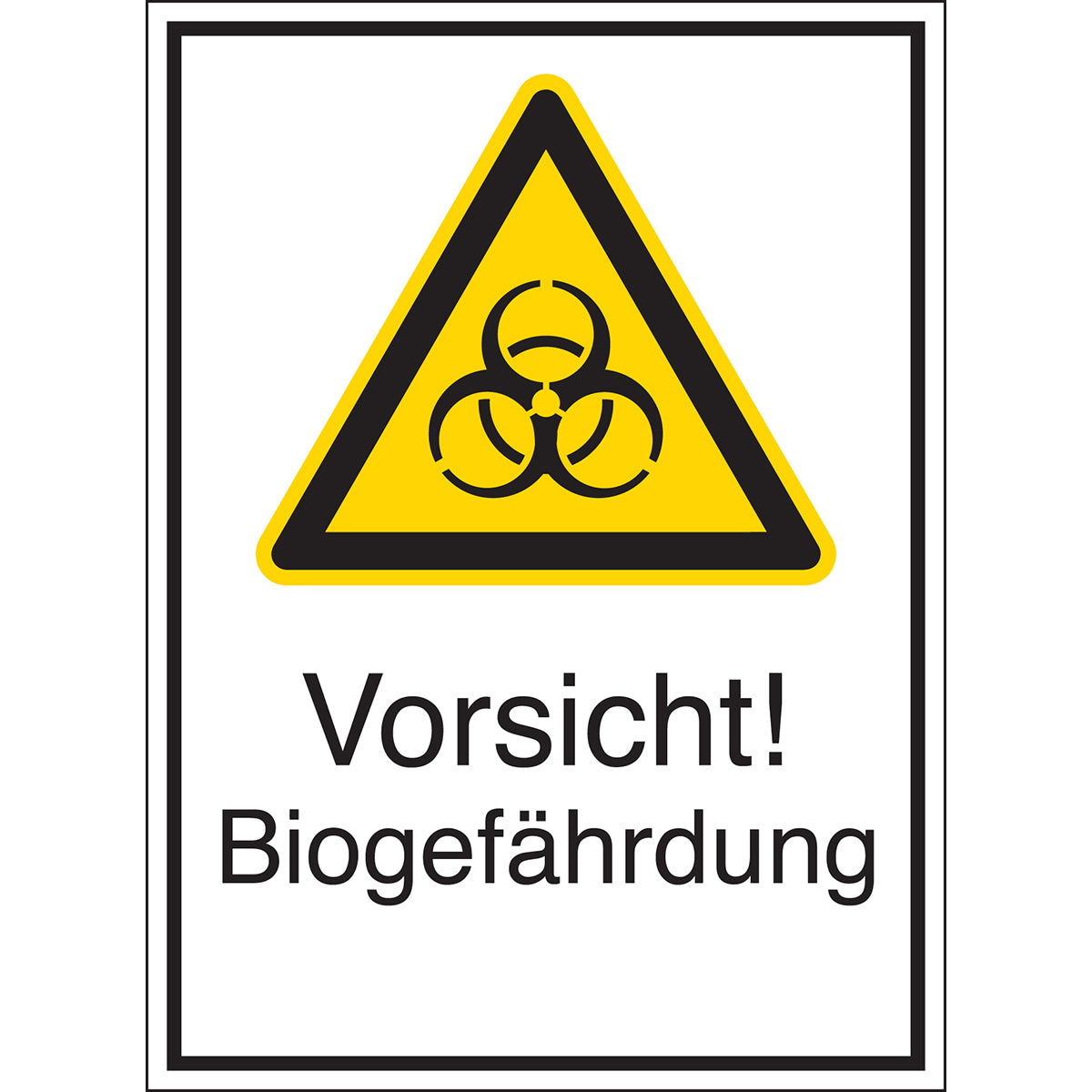 Panneaux d'avertissement - Attention ! Risque biologique