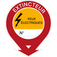 Brandsicherheitspiktogramm – Feuerlöscher elektrisches Feuer