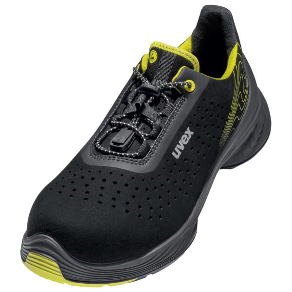 uvex 1 G2 gelochter Sicherheitshalbschuh 68438 S1 SRC gelb schwarz