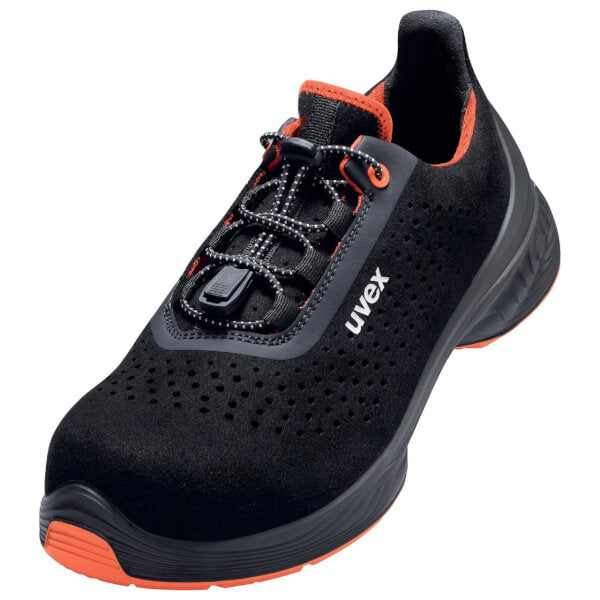 uvex 1 G2 gelochter Sicherheitshalbschuh 68468 S1 SRC orange schwarz